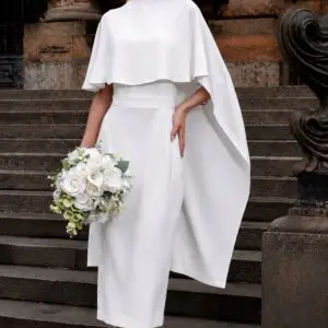 Vestido Elle com capa Chiffon