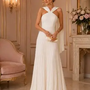 Vestido Chiffon com capa - P